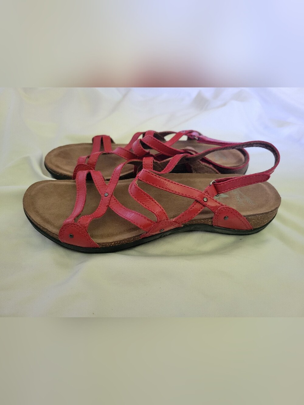 Dansko Red Strap Sandals 40 Leather
